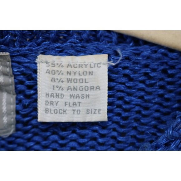 Joyce Vintage 80's Bow Tie Sweater-Wool Angora-Medium-Beaded-Chunky - Picture 5 of 8